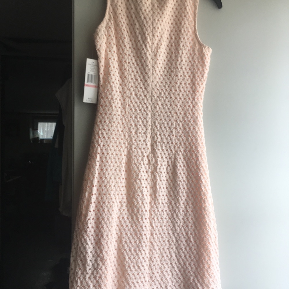 Blush lace lined dress size 2- SHARAGANO